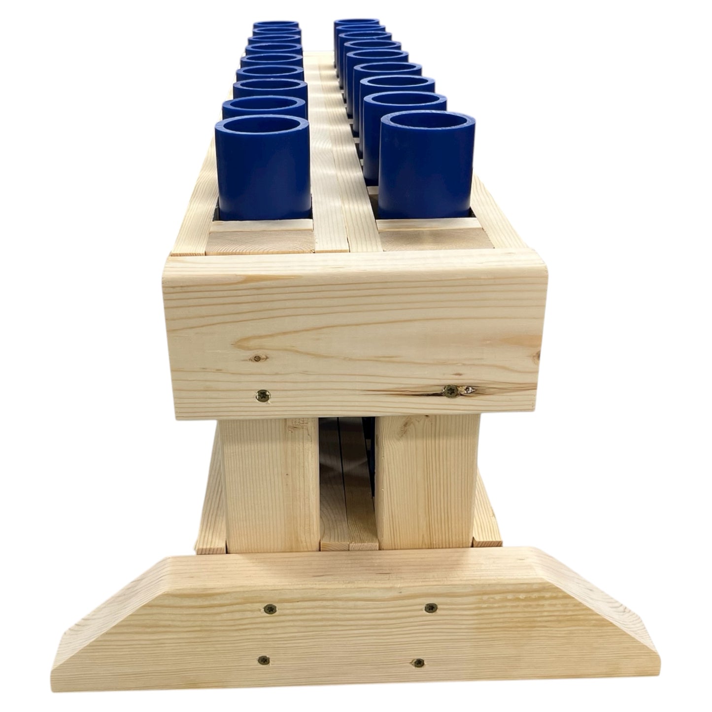 Rampart 18-Shot Straight Mortar Rack, Made in the USA for reliable and safe firework launches.
