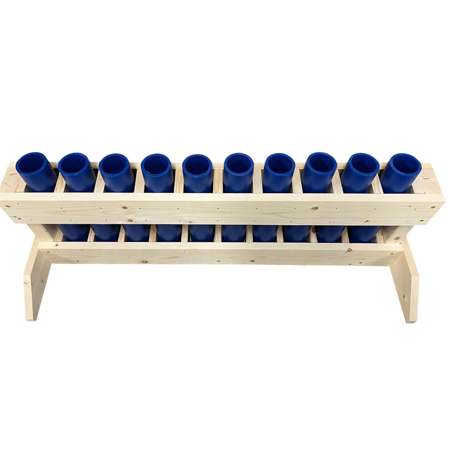 Flat Pack Mortar Rack - 10-Shot Maximum Straight Capacity - 1.91" HDPE DR11 Tubes - REVERE 10 by American Mortar Company