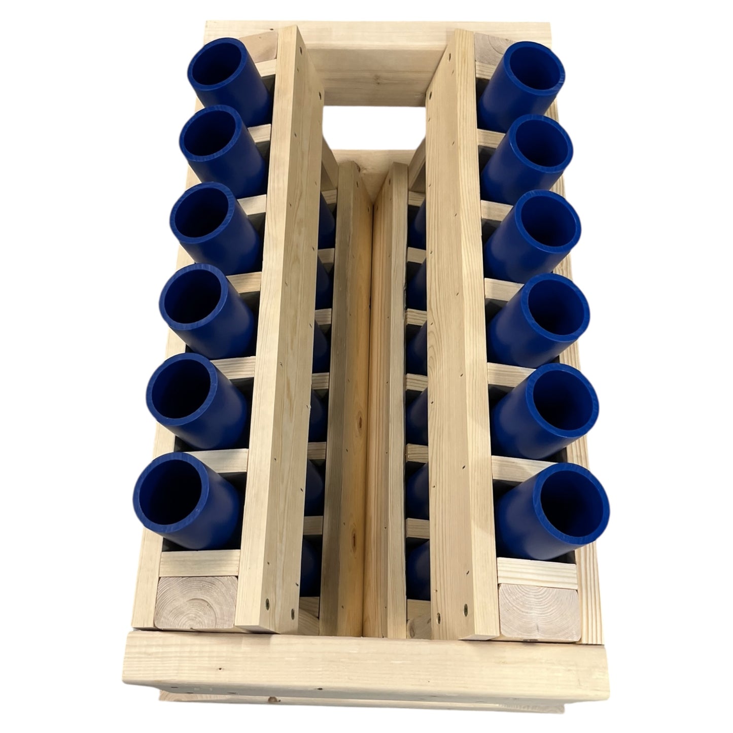 Minuteman 12-Shot Mortar Rack, a durable and portable American-made choice for pyrotechnic hobbyists.