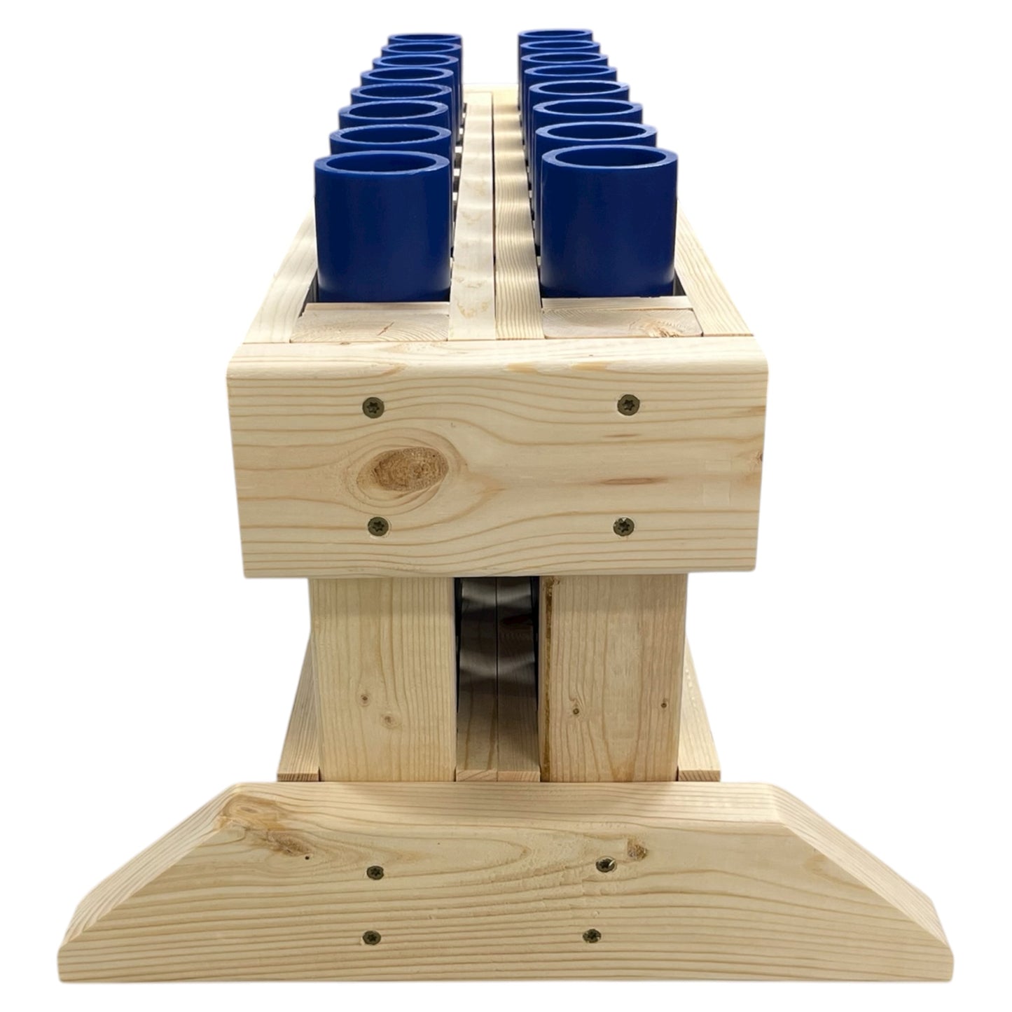 Broadside 16-Shot Mortar Rack, handcrafted in the USA with gold-standard HDPE DR11 safety tubes.