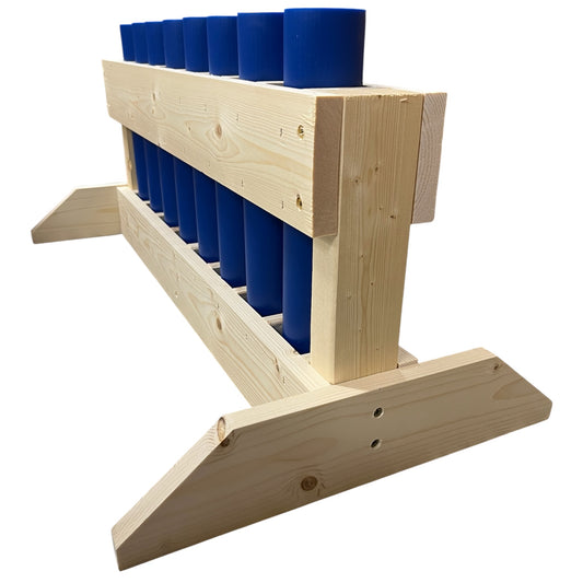 Flat Pack Mortar Rack - 8-Shot Mid-Size Bank - 1.91" HDPE DR11 Tubes - ALLIANCE 8 by American Mortar Company