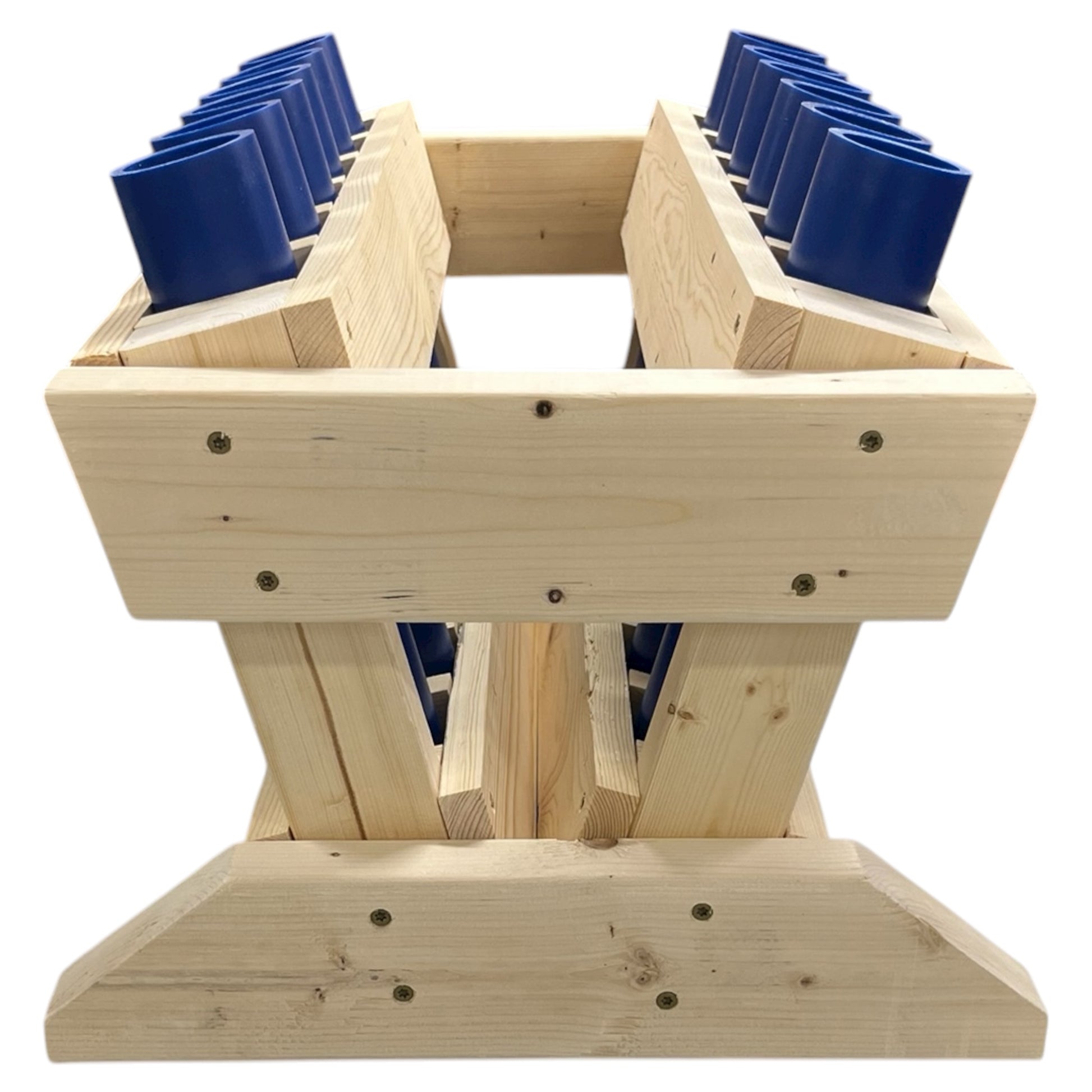 Minuteman 12-Shot Mortar Rack, a durable and portable American-made choice for pyrotechnic hobbyists.