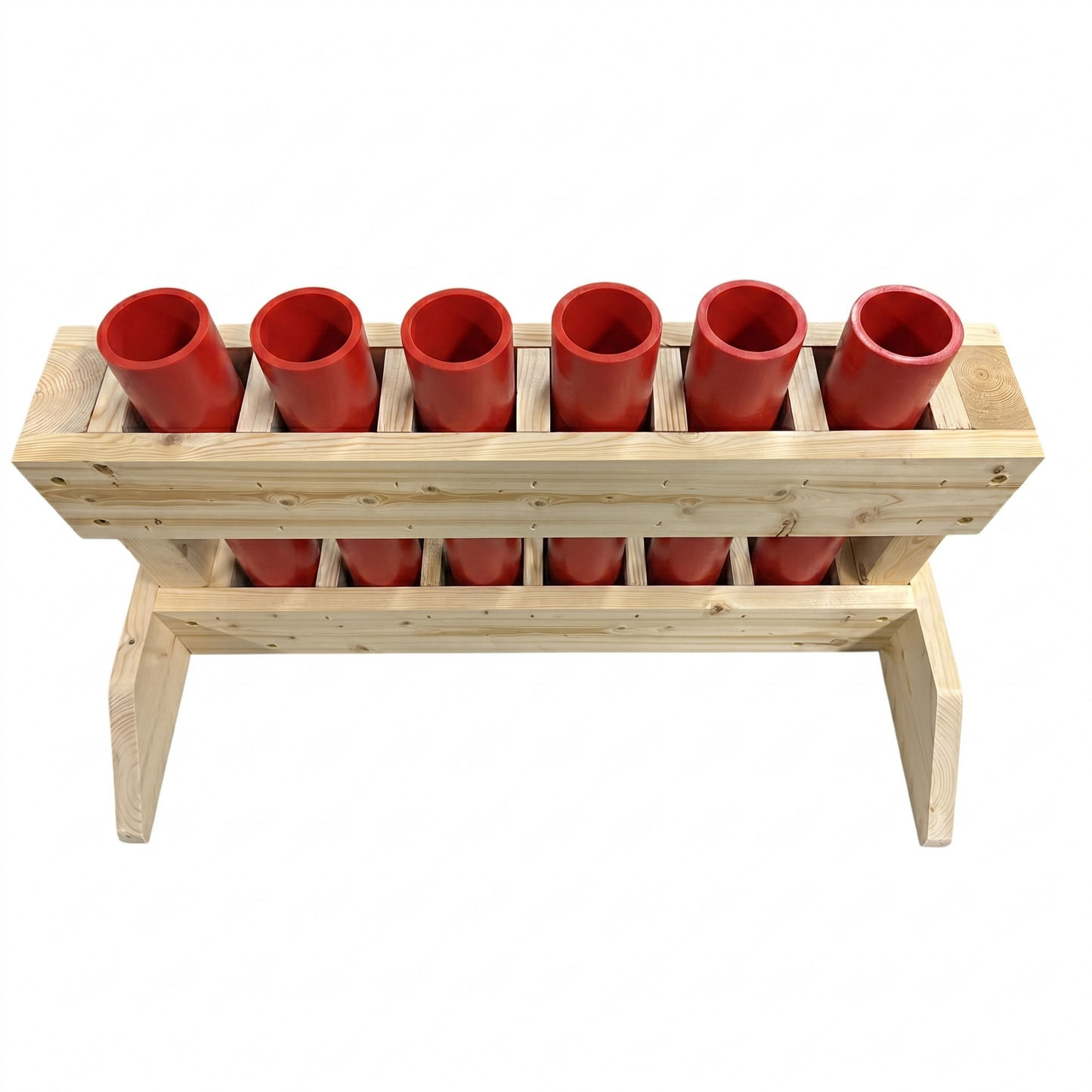 Flat Pack Mortar Rack - 6-Shot Compact Design - 1.91" HDPE DR11 Tubes - UNION 6 by American Mortar Company