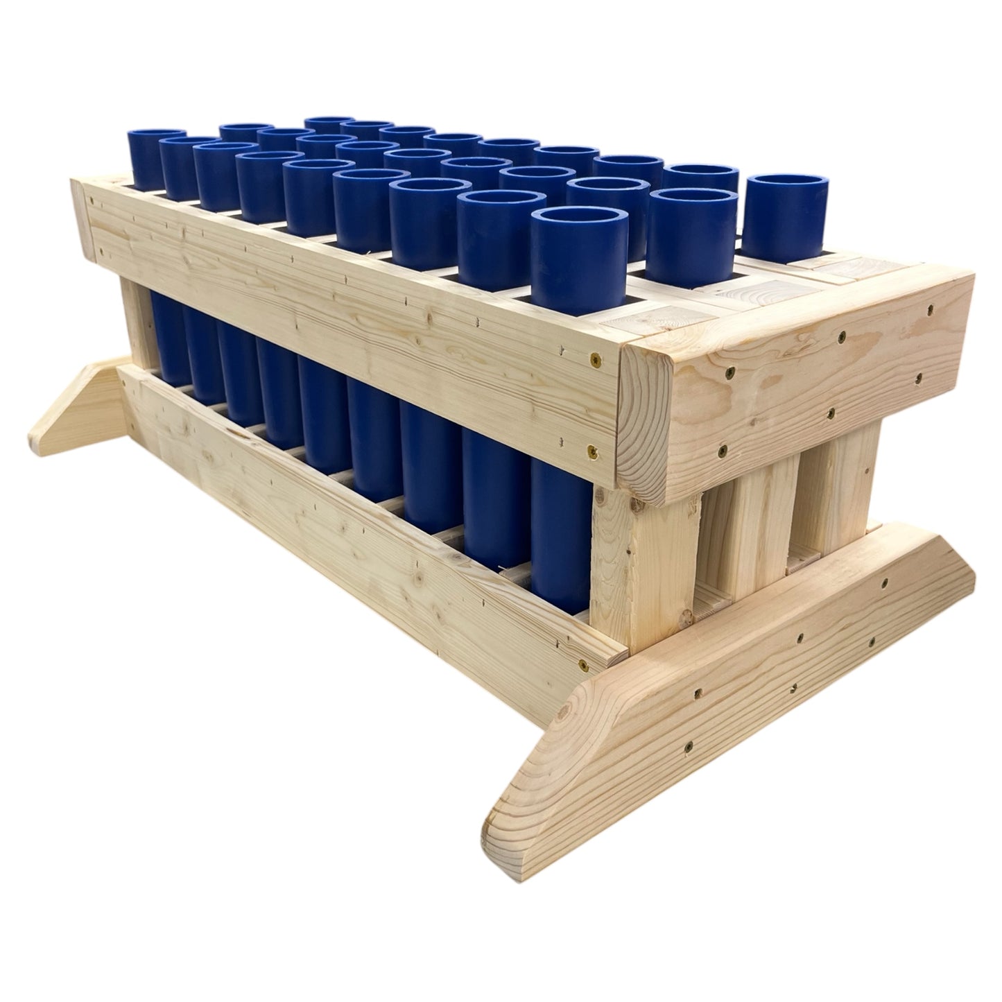 Valiant 27-Shot Mortar Rack, handcrafted in the USA for professional pyrotechnic stability and performance.