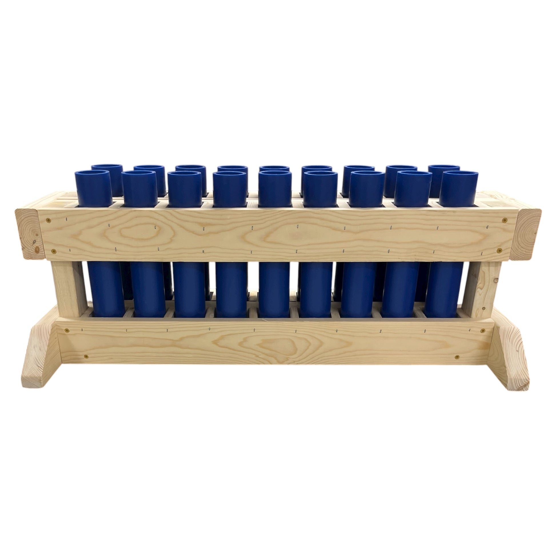 Rampart 18-Shot Straight Mortar Rack, Made in the USA for reliable and safe firework launches.