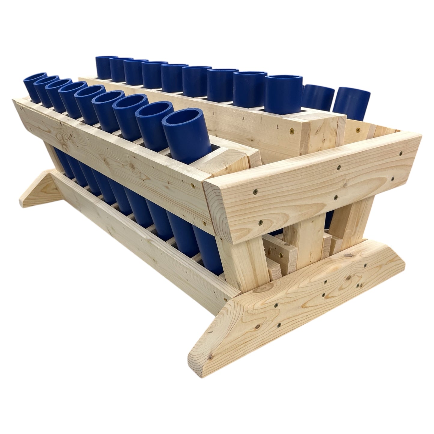 Valiant 27-Shot Mortar Rack, handcrafted in the USA for professional pyrotechnic stability and performance.