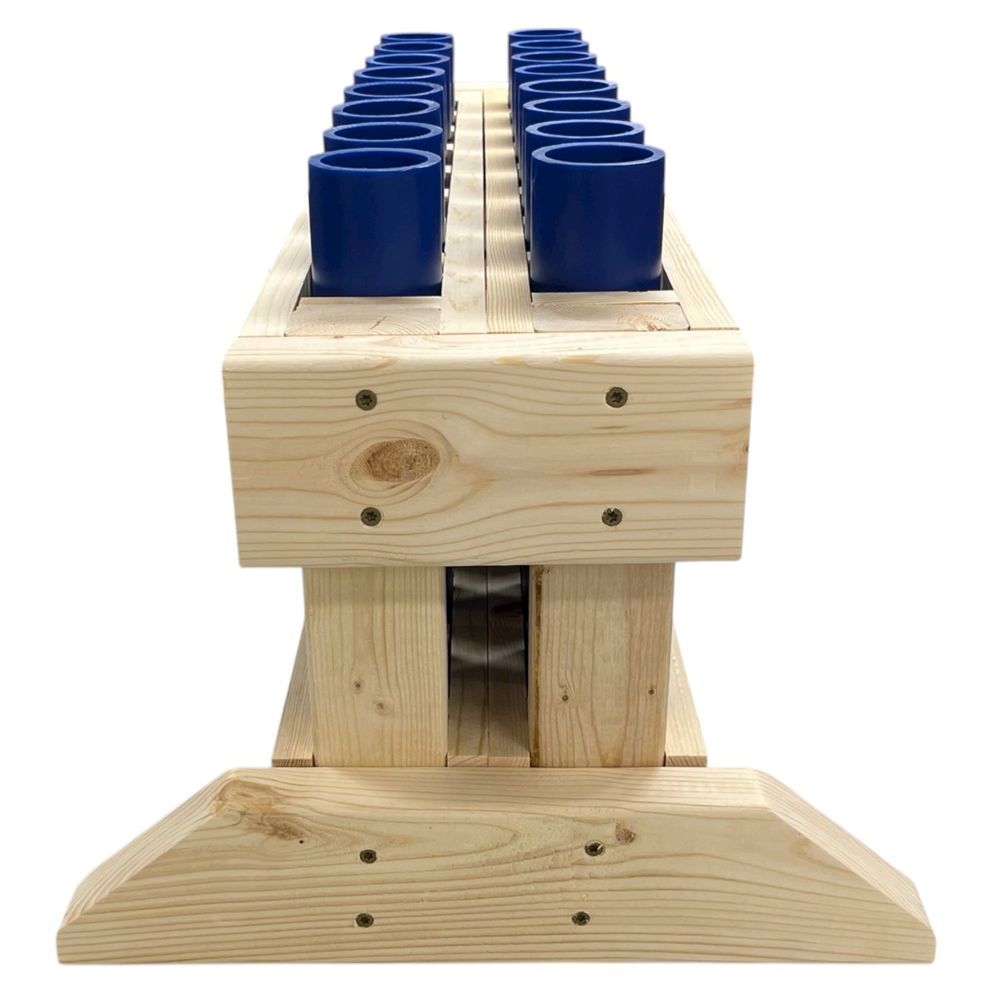 Broadside 16-Shot Mortar Rack, handcrafted in the USA with gold-standard HDPE DR11 safety tubes.