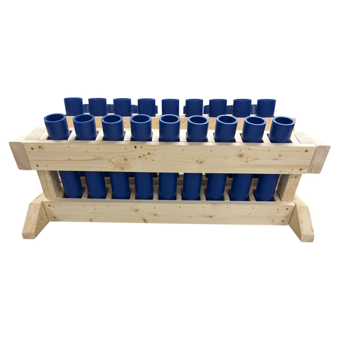 Valiant 27-Shot Mortar Rack, handcrafted in the USA for professional pyrotechnic stability and performance.