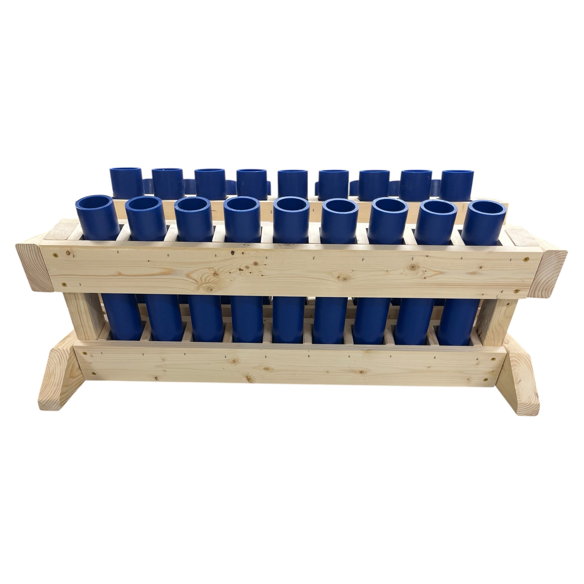 Valiant 27-Shot Mortar Rack, handcrafted in the USA for professional pyrotechnic stability and performance.