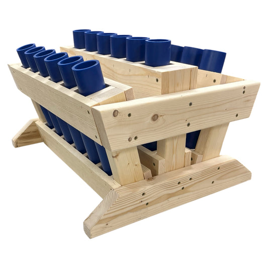 Frontline 18-Shot Mortar Rack, American-made professional-grade rack with custom sky coverage angles.