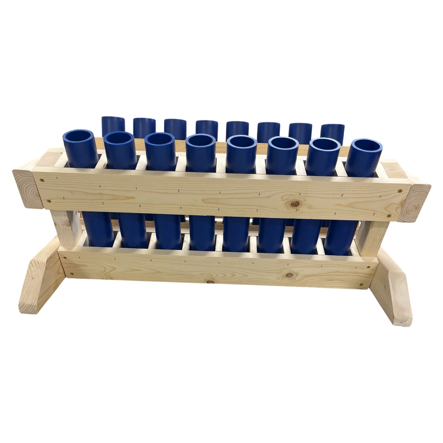 Broadside 16-Shot Mortar Rack, handcrafted in the USA with gold-standard HDPE DR11 safety tubes.