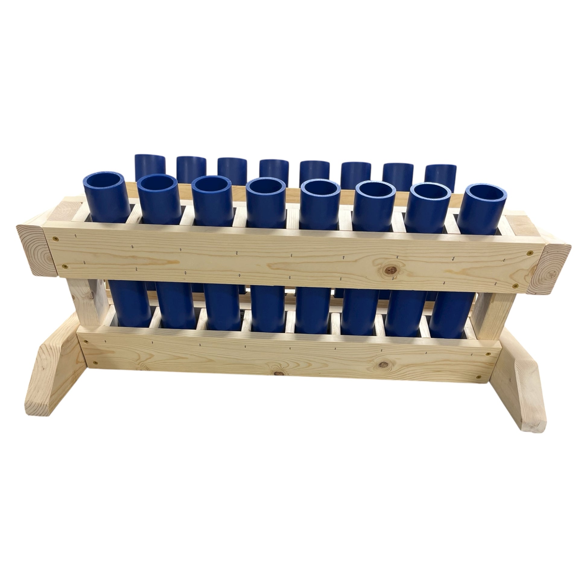 Broadside 16-Shot Mortar Rack, handcrafted in the USA with gold-standard HDPE DR11 safety tubes.