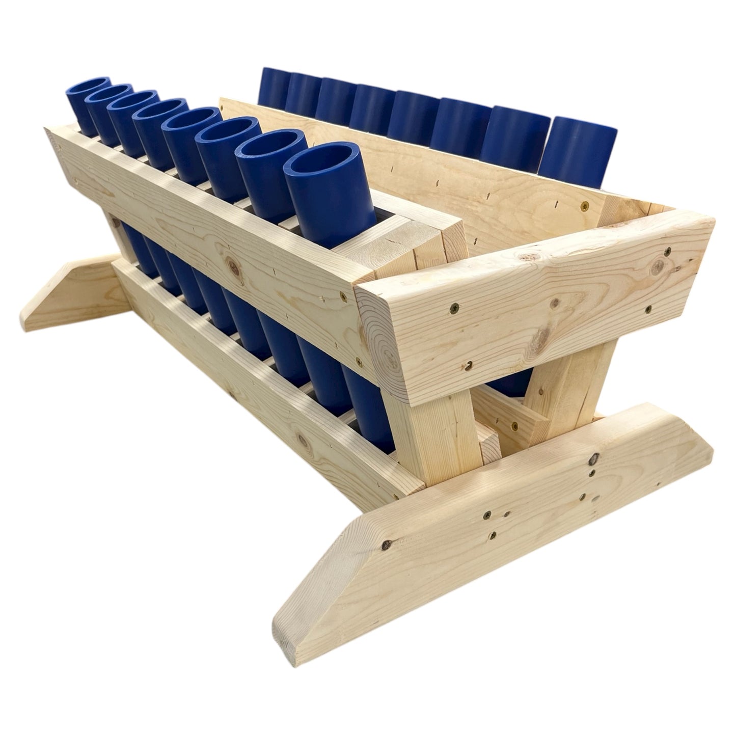 Broadside 16-Shot Mortar Rack, handcrafted in the USA with gold-standard HDPE DR11 safety tubes.