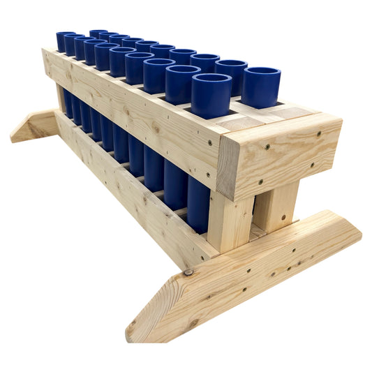 Guardian 20-Shot Mortar Rack, handcrafted in the USA with precision-engineered HDPE DR11 mortar tubes.