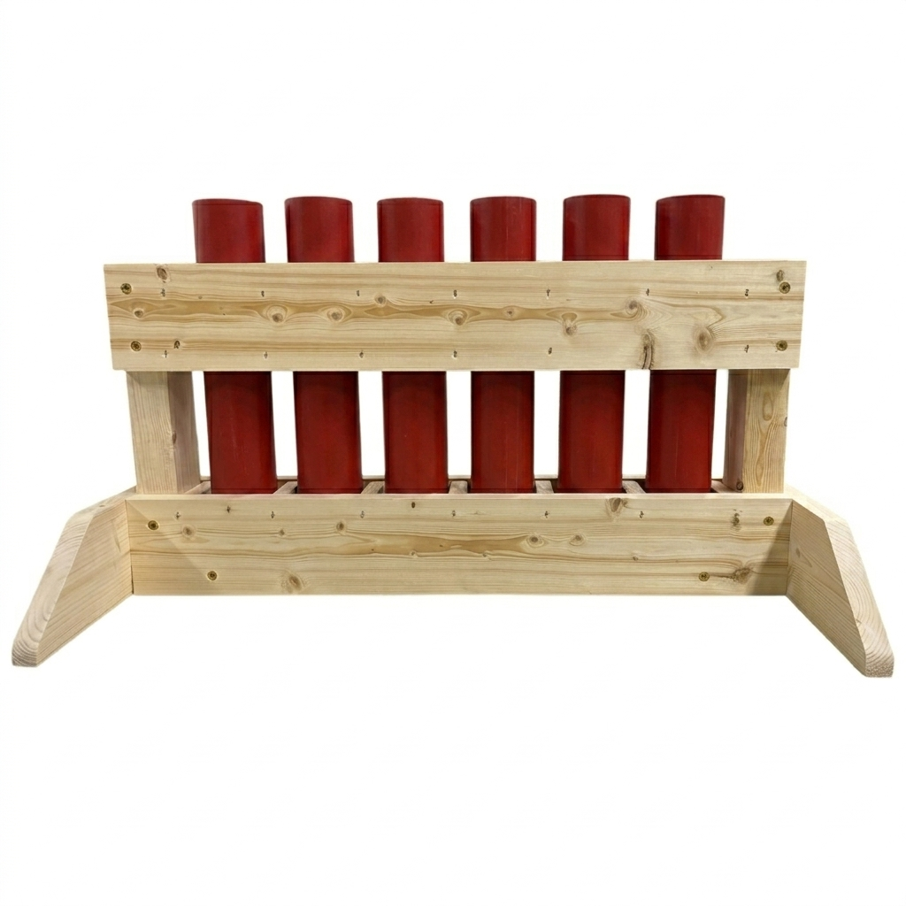 Flat Pack Mortar Rack - 6-Shot Compact Design - 1.91" HDPE DR11 Tubes - UNION 6 by American Mortar Company