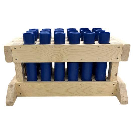 Frontline 18-Shot Mortar Rack, American-made professional-grade rack with custom sky coverage angles.