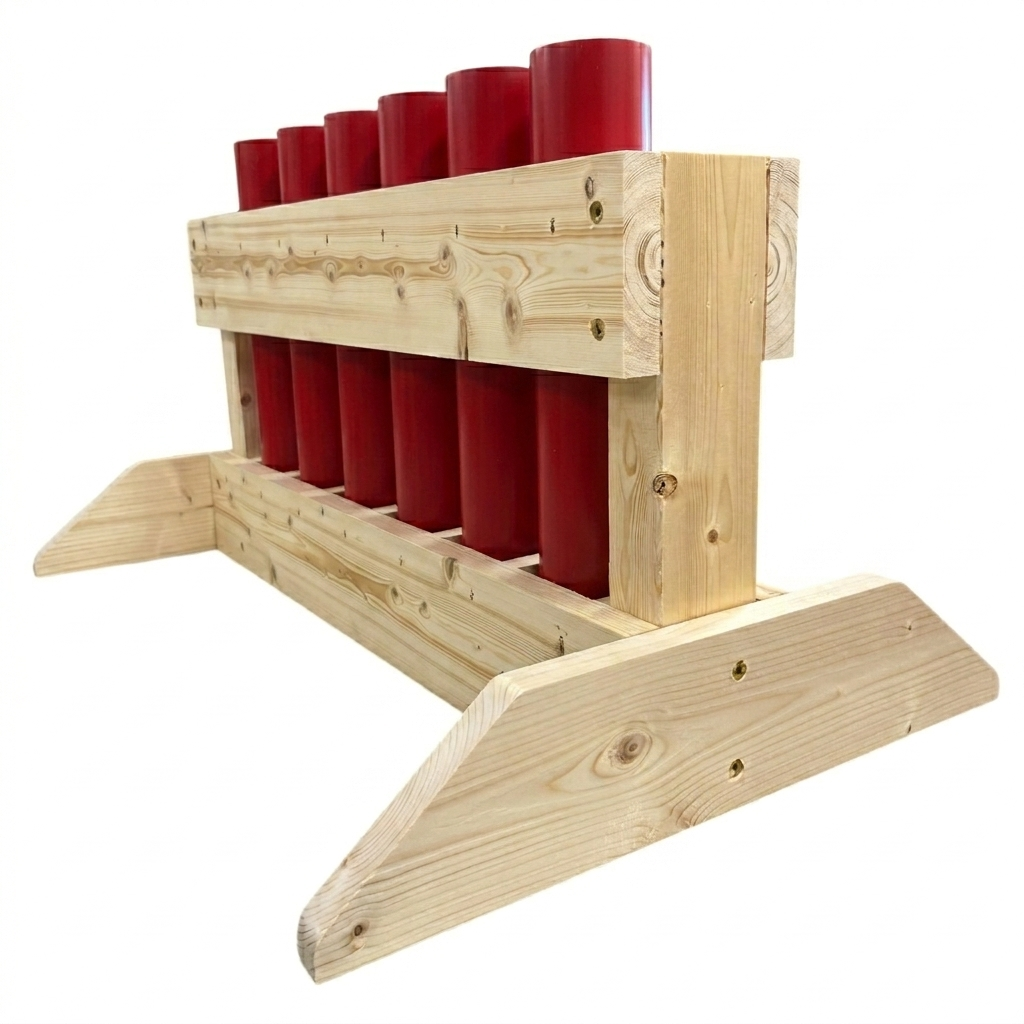 Flat Pack Mortar Rack - 6-Shot Compact Design - 1.91" HDPE DR11 Tubes - UNION 6 by American Mortar Company