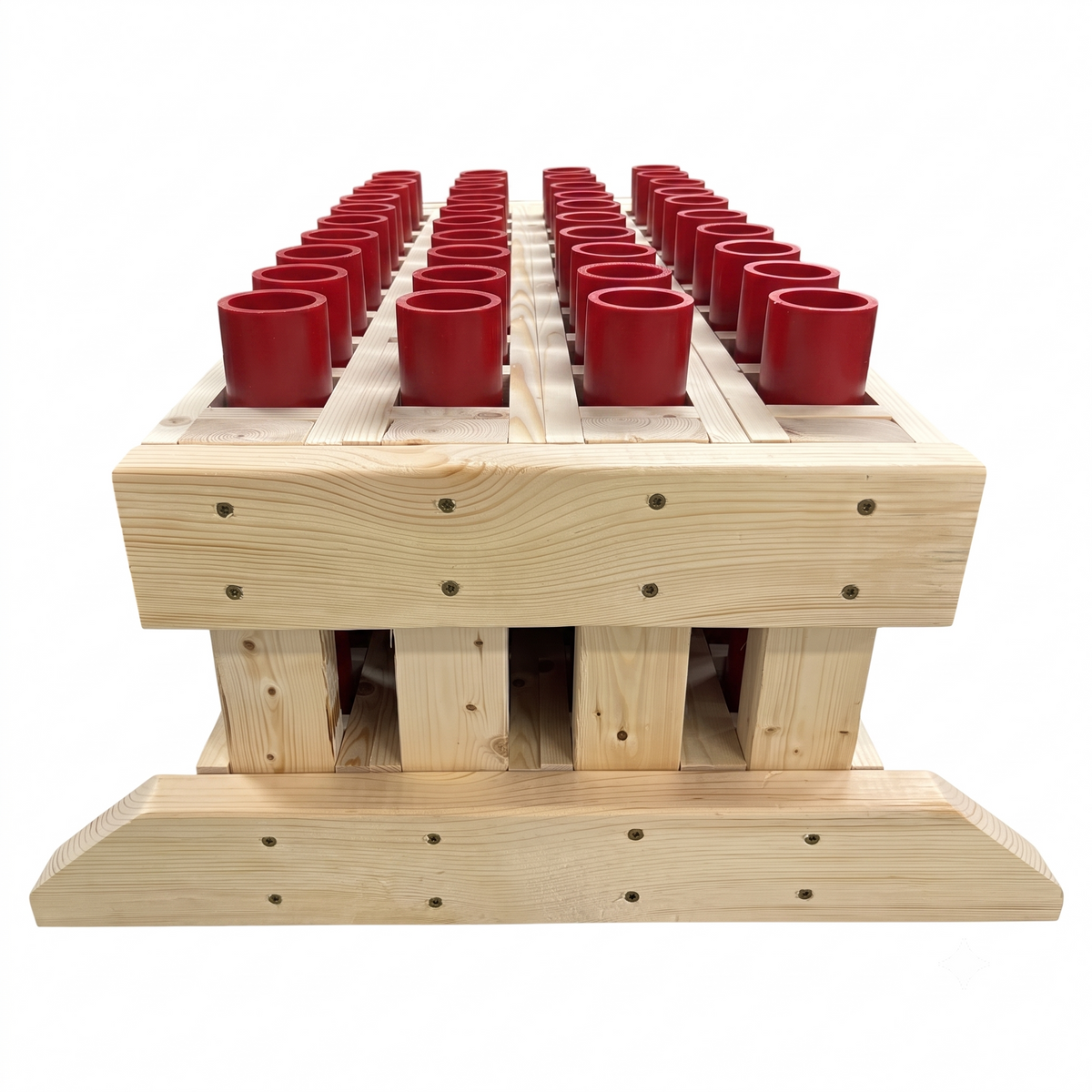 Forge 40-Shot Straight Mortar Rack, professional-grade and Made in the USA with 1.91" HDPE DR11 tubes.