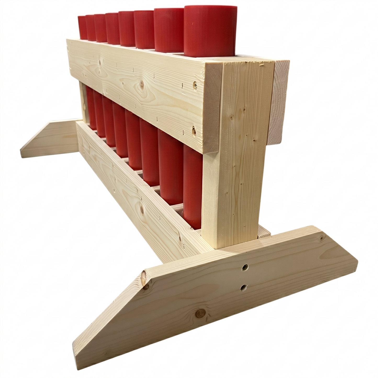 Flat Pack Mortar Rack - 8-Shot Mid-Size Bank - 1.91" HDPE DR11 Tubes - ALLIANCE 8 by American Mortar Company