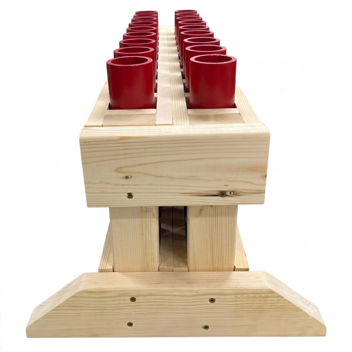 Rampart 18-Shot Straight Mortar Rack, Made in the USA for reliable and safe firework launches.