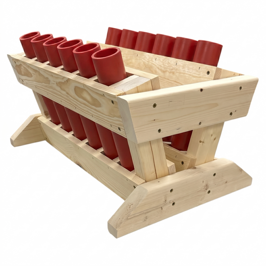 12-Shot Fan Mortar Rack - 1.91" HDPE DR11 Tubes - MINUTEMAN 12 FAN by American Mortar Company