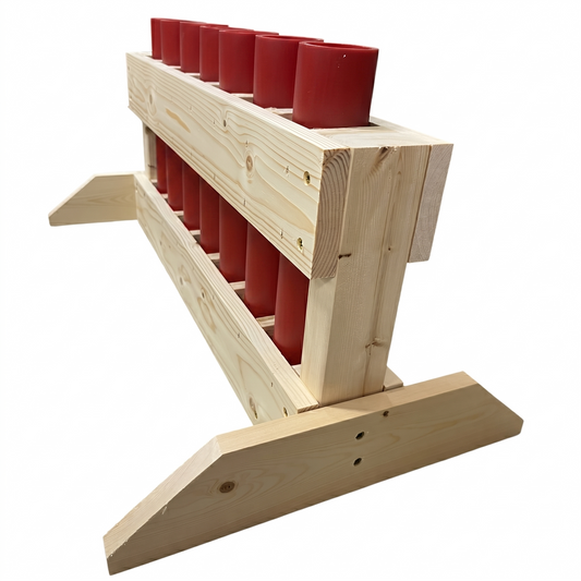 Flat Pack Mortar Rack - 7-Shot Expanded Capacity - 1.91" HDPE DR11 Tubes - INDEPENDENCE 7 by American Mortar Company