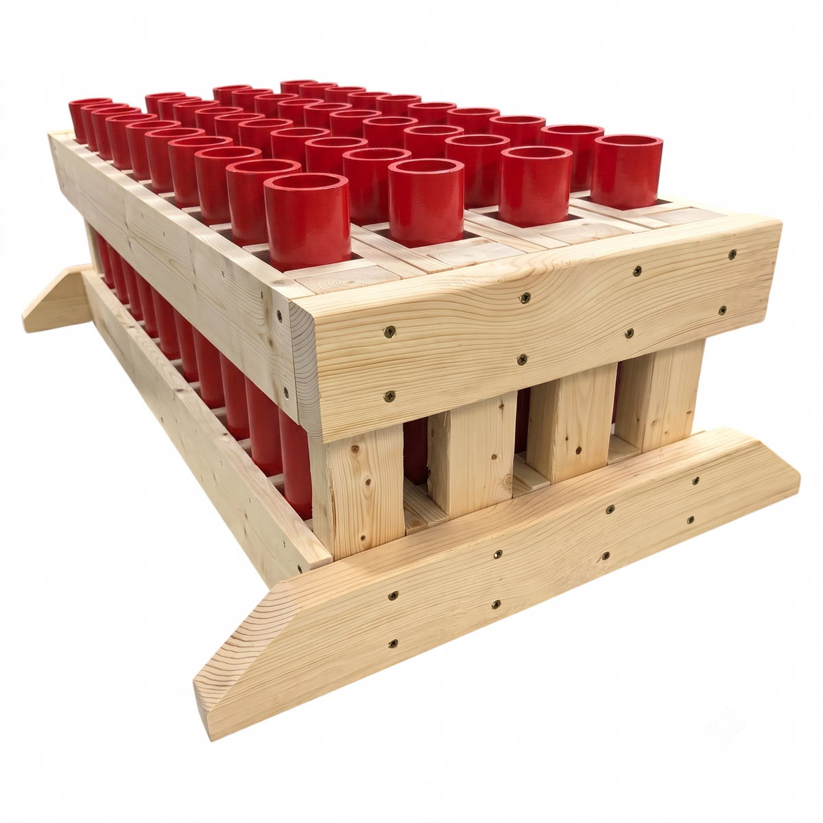 Forge 40-Shot Straight Mortar Rack, professional-grade and Made in the USA with 1.91" HDPE DR11 tubes.