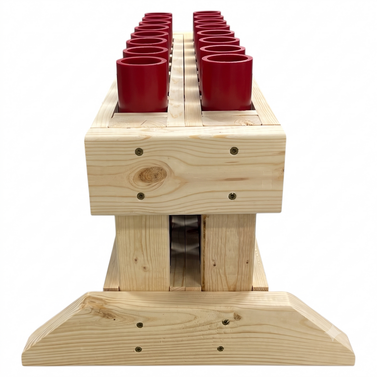 Broadside 16-Shot Mortar Rack, handcrafted in the USA with gold-standard HDPE DR11 safety tubes.