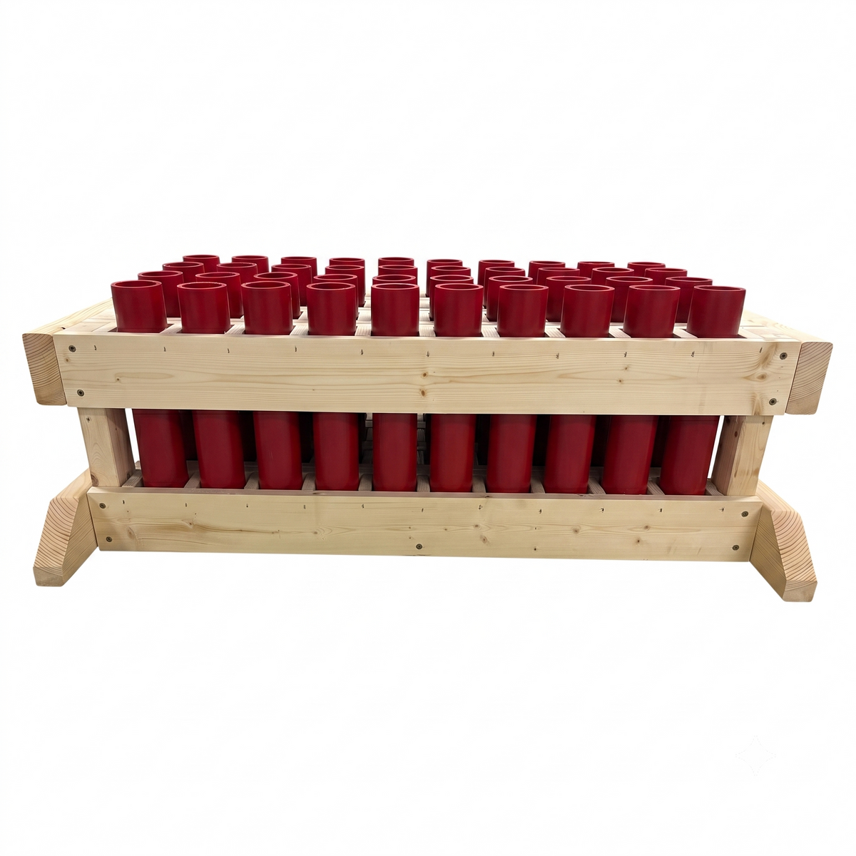 Forge 40-Shot Straight Mortar Rack, professional-grade and Made in the USA with 1.91" HDPE DR11 tubes.