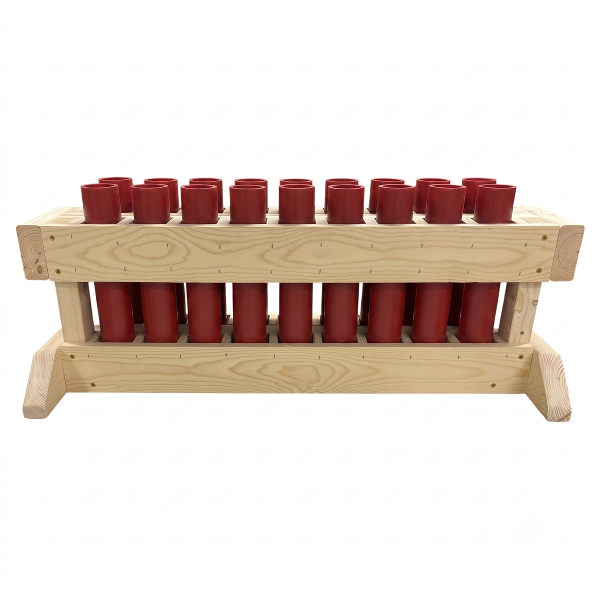 Rampart 18-Shot Straight Mortar Rack, Made in the USA for reliable and safe firework launches.