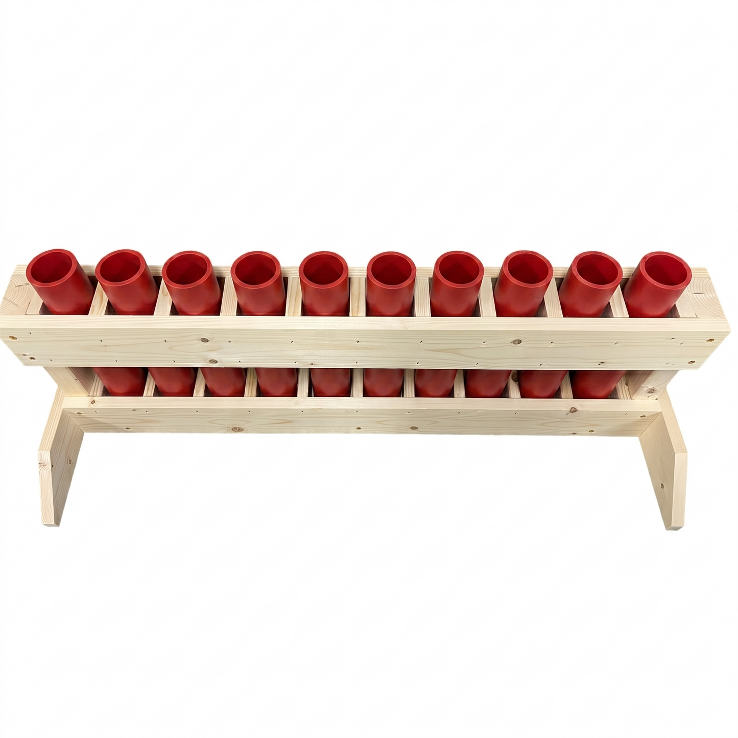 Flat Pack Mortar Rack - 10-Shot Maximum Straight Capacity - 1.91" HDPE DR11 Tubes - REVERE 10 by American Mortar Company