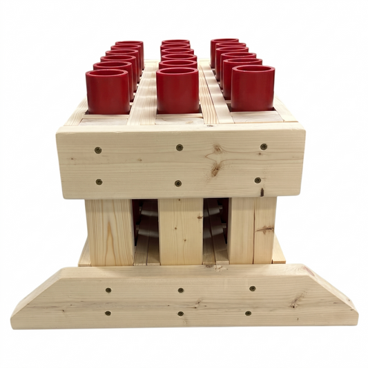 18-Shot Straight Mortar Rack - 1.91" HDPE DR11 Tubes - FRONTLINE 18 by American Mortar Company