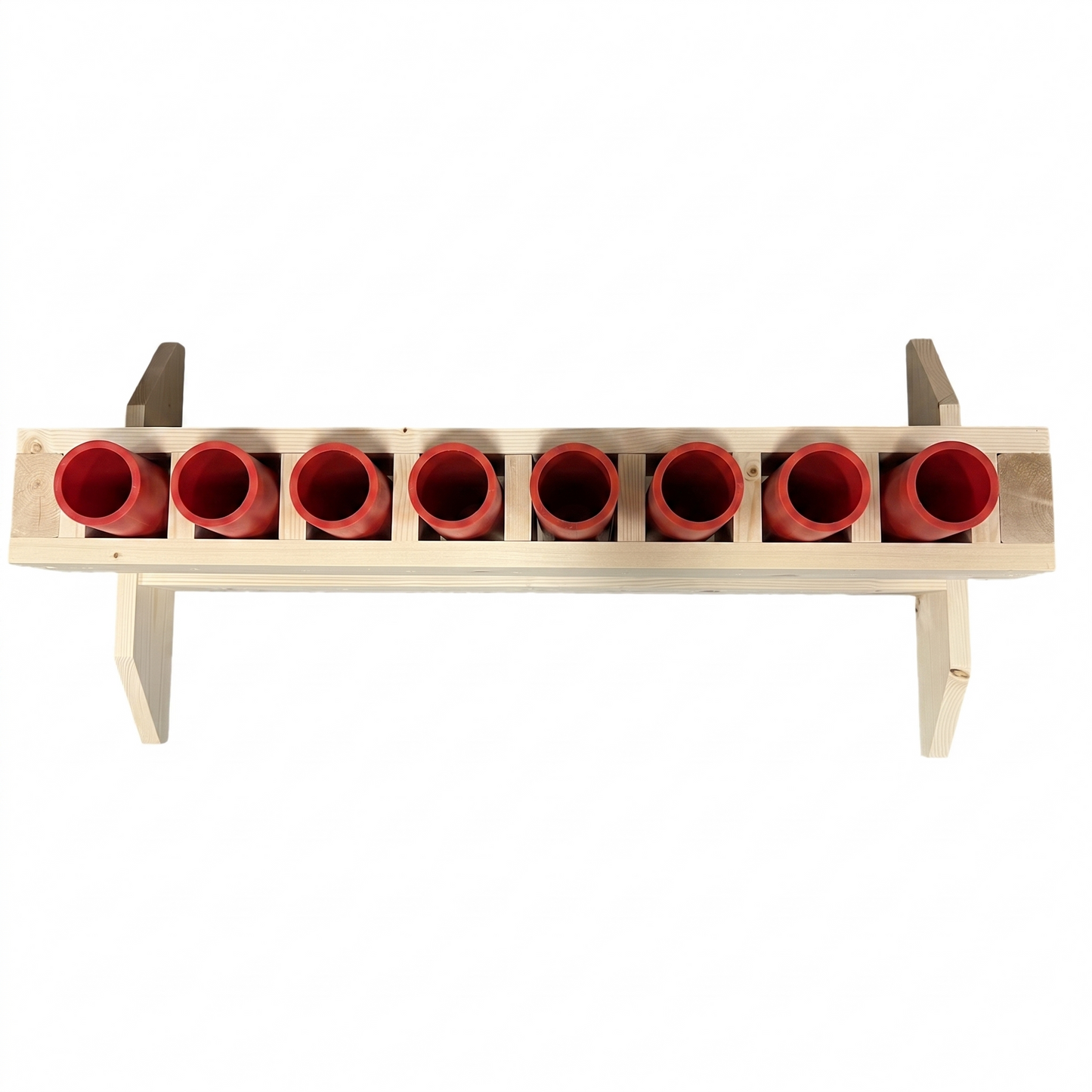 Flat Pack Mortar Rack - 8-Shot Mid-Size Bank - 1.91" HDPE DR11 Tubes - ALLIANCE 8 by American Mortar Company