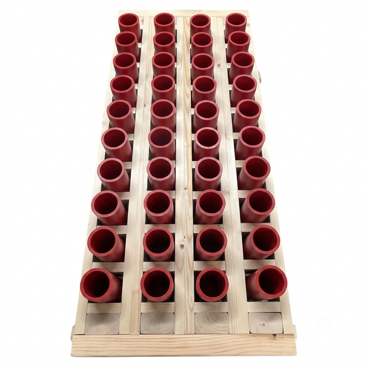 Forge 40-Shot Straight Mortar Rack, professional-grade and Made in the USA with 1.91" HDPE DR11 tubes.