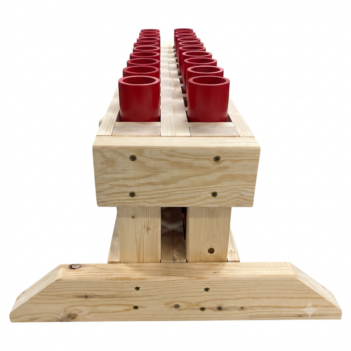 Guardian 20-Shot Mortar Rack, handcrafted in the USA with precision-engineered HDPE DR11 mortar tubes.