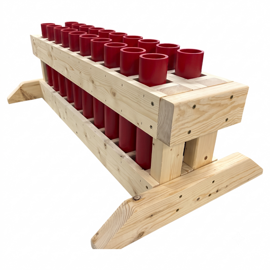 Guardian 20-Shot Mortar Rack, handcrafted in the USA with precision-engineered HDPE DR11 mortar tubes.