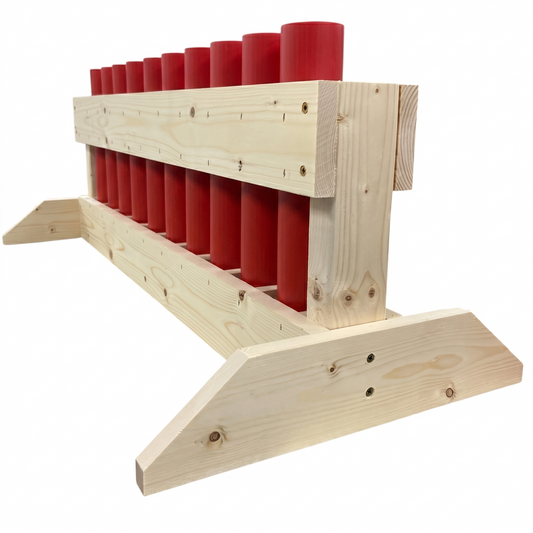 Flat Pack Mortar Rack - 10-Shot Maximum Straight Capacity - 1.91" HDPE DR11 Tubes - REVERE 10 by American Mortar Company